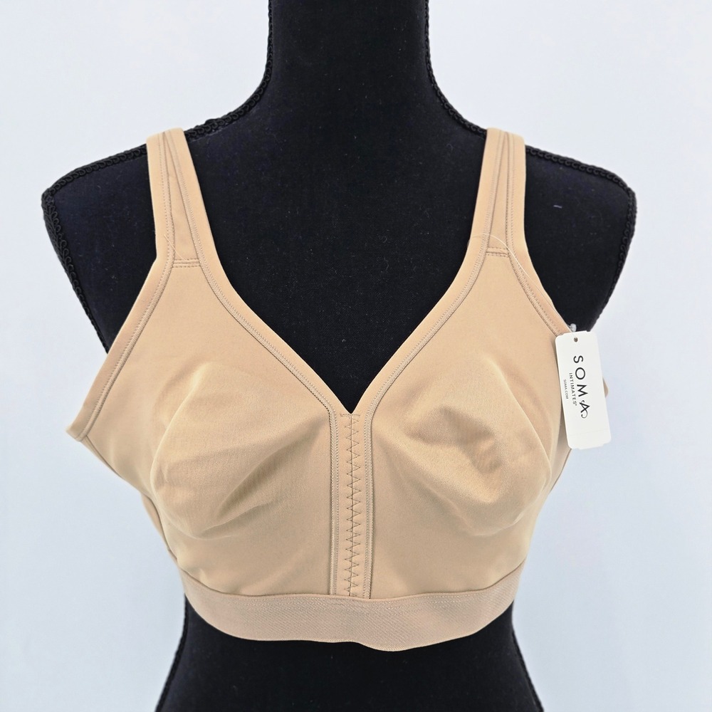 Soma Embraceable Wireless Unlined Full Coverage Bra Warm Amber Nude NWT 38D